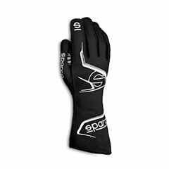 Men's Driving Gloves Sparco Arrow EVO RG-7 must (Suurus 12) hind ja info | Mootorratta kindad, kaitsmed | kaup24.ee