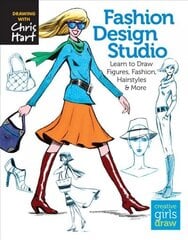 Fashion Design Studio: Learn to Draw Figures, Fashion, Hairstyles & More цена и информация | Книги о питании и здоровом образе жизни | kaup24.ee
