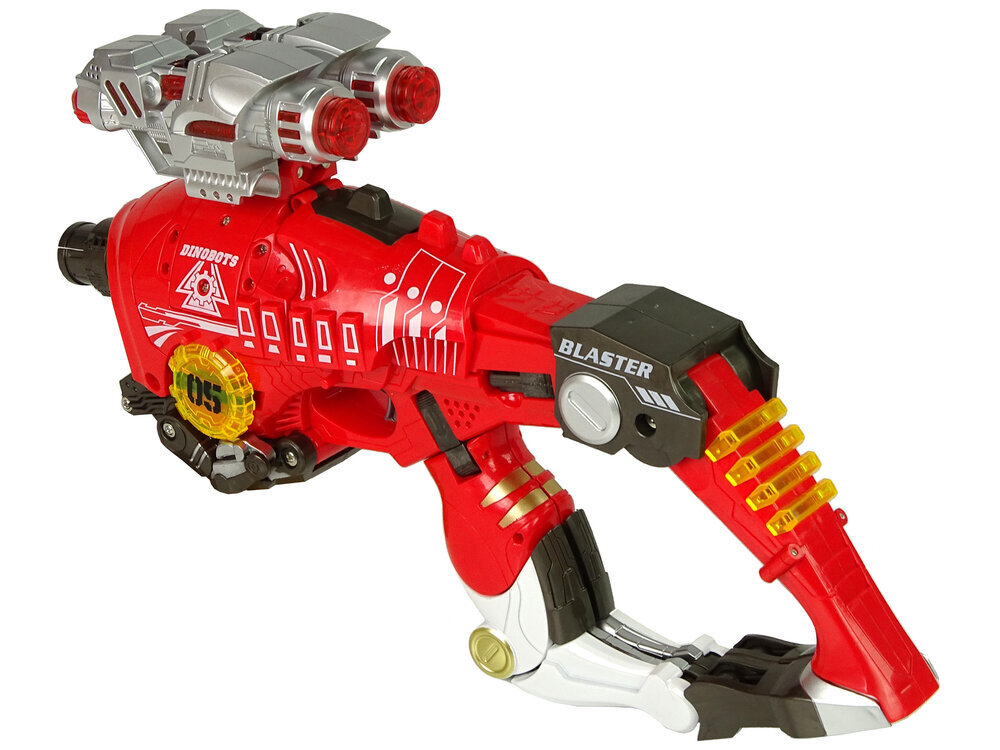 Transformeris dinozauras Dinobots su šaudymo funkcija Lean Toys, raudonas цена и информация | Poiste mänguasjad | kaup24.ee