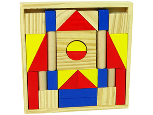 Набор цветных деревянных блоков цена и информация | Конструкторы и кубики | kaup24.ee