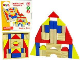 Набор цветных деревянных блоков цена и информация | Конструкторы и кубики | kaup24.ee