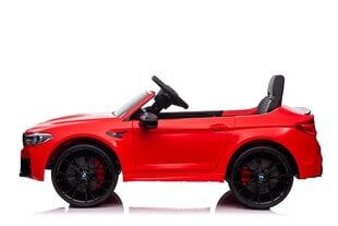 Ühekordne laste elektriauto BMW M5, punaseks lakitud цена и информация | Электромобили для детей | kaup24.ee