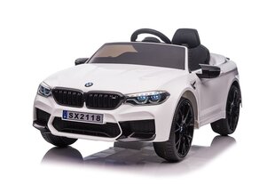 Üksik elektriauto lastele BMW M5, valge цена и информация | Электромобили для детей | kaup24.ee