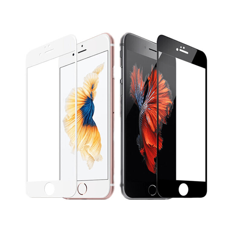 iPhone 7/8 Plus (5,5″) täisekraani kaitseklaas (10D) – Valge hind ja info | Ekraani kaitsekiled | kaup24.ee