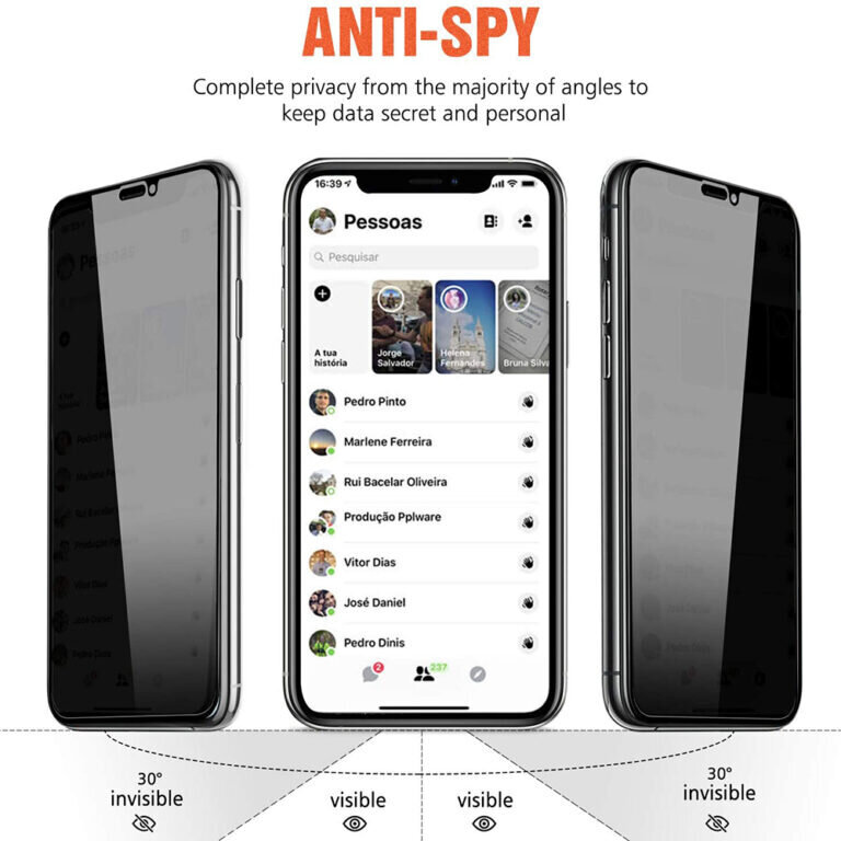 iPhone 11 Pro Max/Xs Max (6,5″) Anti-Spy täisekraani kaitseklaas (10D) цена и информация | Ekraani kaitsekiled | kaup24.ee