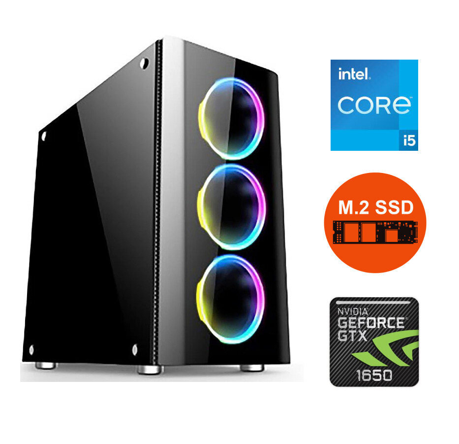 Gamer i5-10500 32GB 256GB SSD NVME 1TB HDD GTX 1650 4GB Windows 10 hind ja info | Lauaarvutid | kaup24.ee