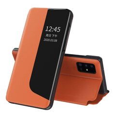 Eco Leather View Case elegant bookcase type case with kickstand for Huawei P40 orange hind ja info | Telefoni kaaned, ümbrised | kaup24.ee