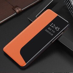 Eco Leather View Case elegant bookcase type case with kickstand for Huawei P40 orange hind ja info | Telefoni kaaned, ümbrised | kaup24.ee