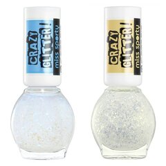 Miss Sporty Crazy Glitter küünelakk 7 ml, toon nr. 020 цена и информация | Лаки для ногтей, укрепители для ногтей | kaup24.ee