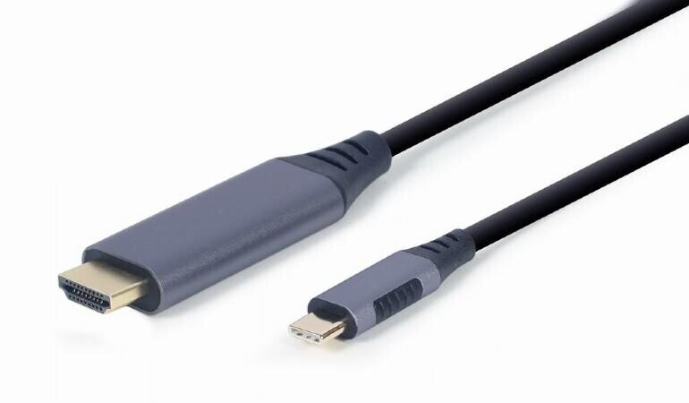 Gembird USB Type-C Male - HDMI Male 1.8m Space Grey цена и информация | Mobiiltelefonide kaablid | kaup24.ee