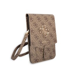 Guess PU 4G Metal Logo Phone Bag Brown hind ja info | Telefoni kaaned, ümbrised | kaup24.ee