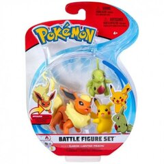 Pokemon Battle Figure Set Flareon Larvitar Pikachu цена и информация | Развивающий мелкую моторику - кинетический песок KeyCraft NV215 (80 г) детям от 3+ лет, бежевый | kaup24.ee