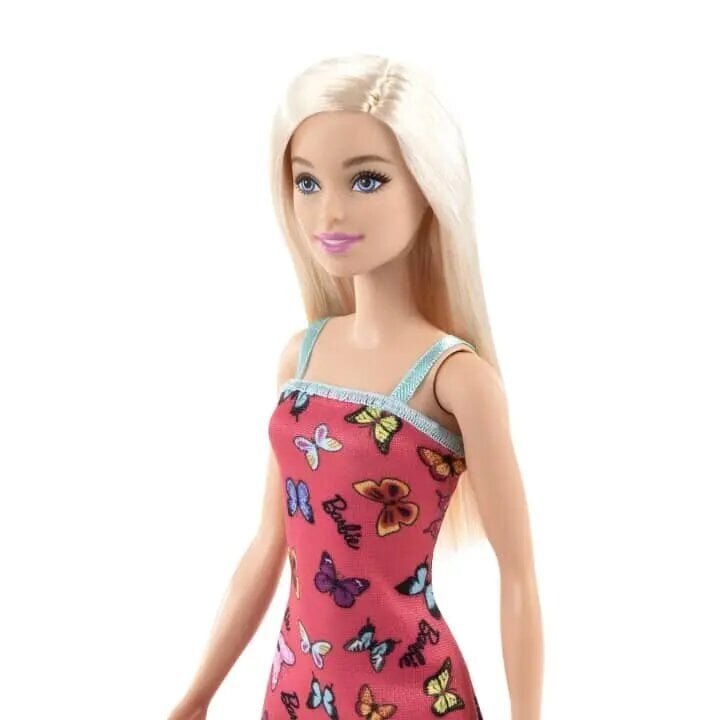 Mattel - Barbie Blonde Hair Butterfly Print Pink and Blue Dress / from Assort hind ja info | Tüdrukute mänguasjad | kaup24.ee