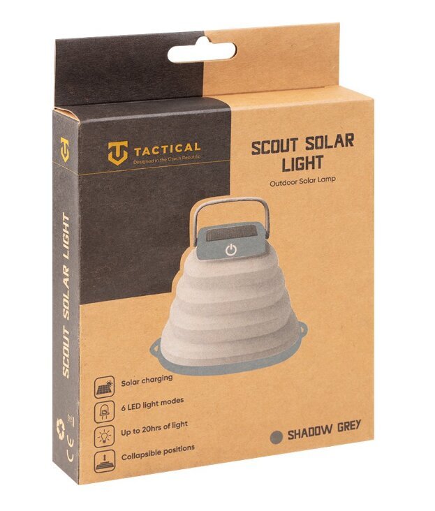 Tactical Scout päikeselamp IP67 / kokkupandav / 500mAh / 6000K hind ja info | Laualambid | kaup24.ee