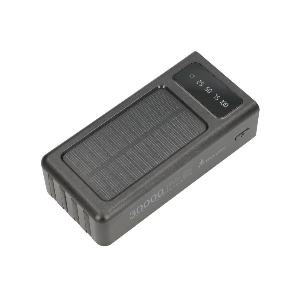 Extralink Solar EPB-093 akupank 30000 mAh / 4 x USB must цена и информация | Akupangad | kaup24.ee