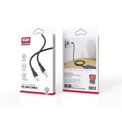 XO cable NB208A PD USB-C - Lightning 1,0m 20W black цена и информация | Кабели для телефонов | kaup24.ee