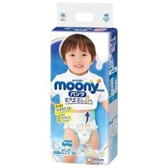 Jaapani mähkmed Moony XL 12-17 kg, poisid, 38 tk hind ja info | Mähkmed | kaup24.ee