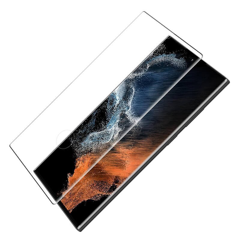 Nillkin Tempered Glass 3D CP+ MAX Black for Samsung Galaxy S22 Ultra hind ja info | Ekraani kaitsekiled | kaup24.ee