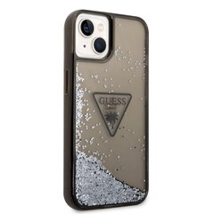 Guess PC/TPU Liquid Glitter Triangle Logo Case for iPhone 14 Black цена и информация | Чехлы для телефонов | kaup24.ee