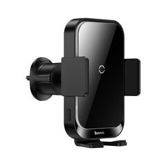 Baseus Halo car phone holder with 15W induction charger for a sheet of paper black (SUDD000001) hind ja info | Mobiiltelefonide hoidjad | kaup24.ee