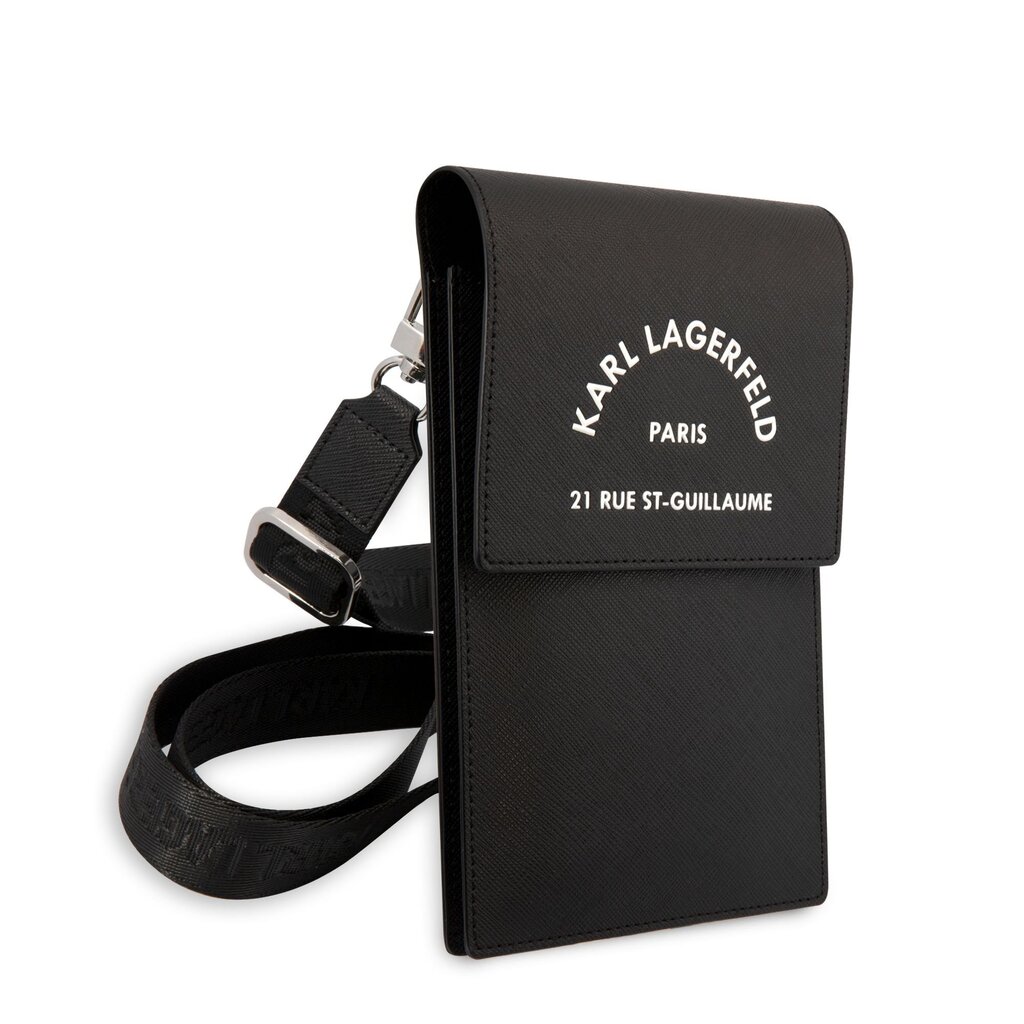 Karl Lagerfeld Saffiano Rue Saint Guillaume Wallet Phone Bag Black hind ja info | Telefoni kaaned, ümbrised | kaup24.ee