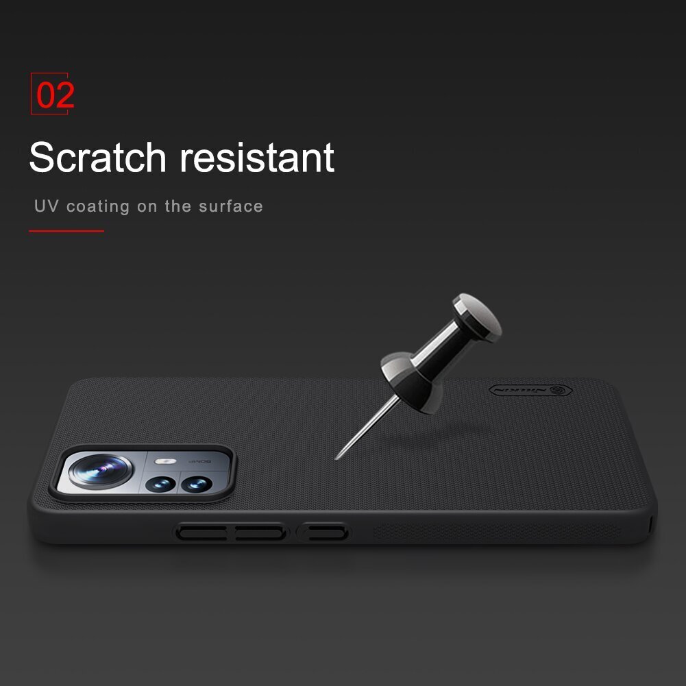 Nillkin Super Frosted Back Cover for Xiaomi 12 Lite 5G Black hind ja info | Telefoni kaaned, ümbrised | kaup24.ee