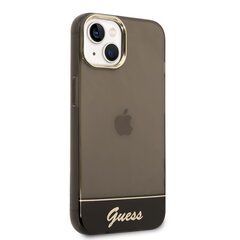 Guess PC/TPU Camera Outline Translucent Case for iPhone 14 Plus Black hind ja info | Telefoni kaaned, ümbrised | kaup24.ee