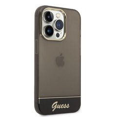 Guess PC/TPU Camera Outline Translucent Case for iPhone 14 Pro Black hind ja info | Telefoni kaaned, ümbrised | kaup24.ee