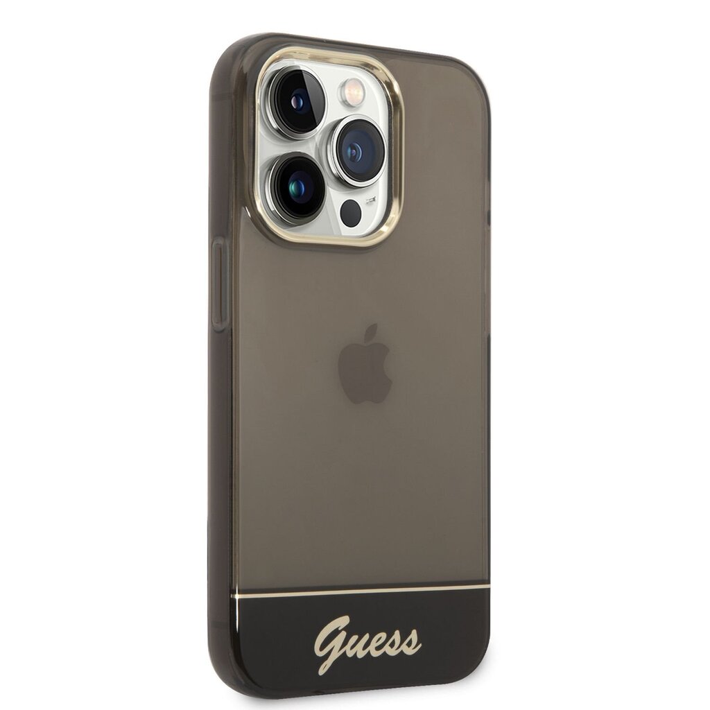 Guess PC/TPU Camera Outline Translucent Case for iPhone 14 Pro Black цена и информация | Telefoni kaaned, ümbrised | kaup24.ee
