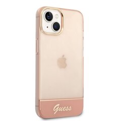 Guess PC/TPU Camera Outline Translucent Case for iPhone 14 Pink цена и информация | Чехлы для телефонов | kaup24.ee