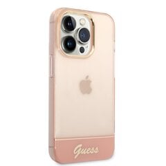 Guess PC/TPU Camera Outline Translucent Case for iPhone 14 Pro Pink цена и информация | Чехлы для телефонов | kaup24.ee