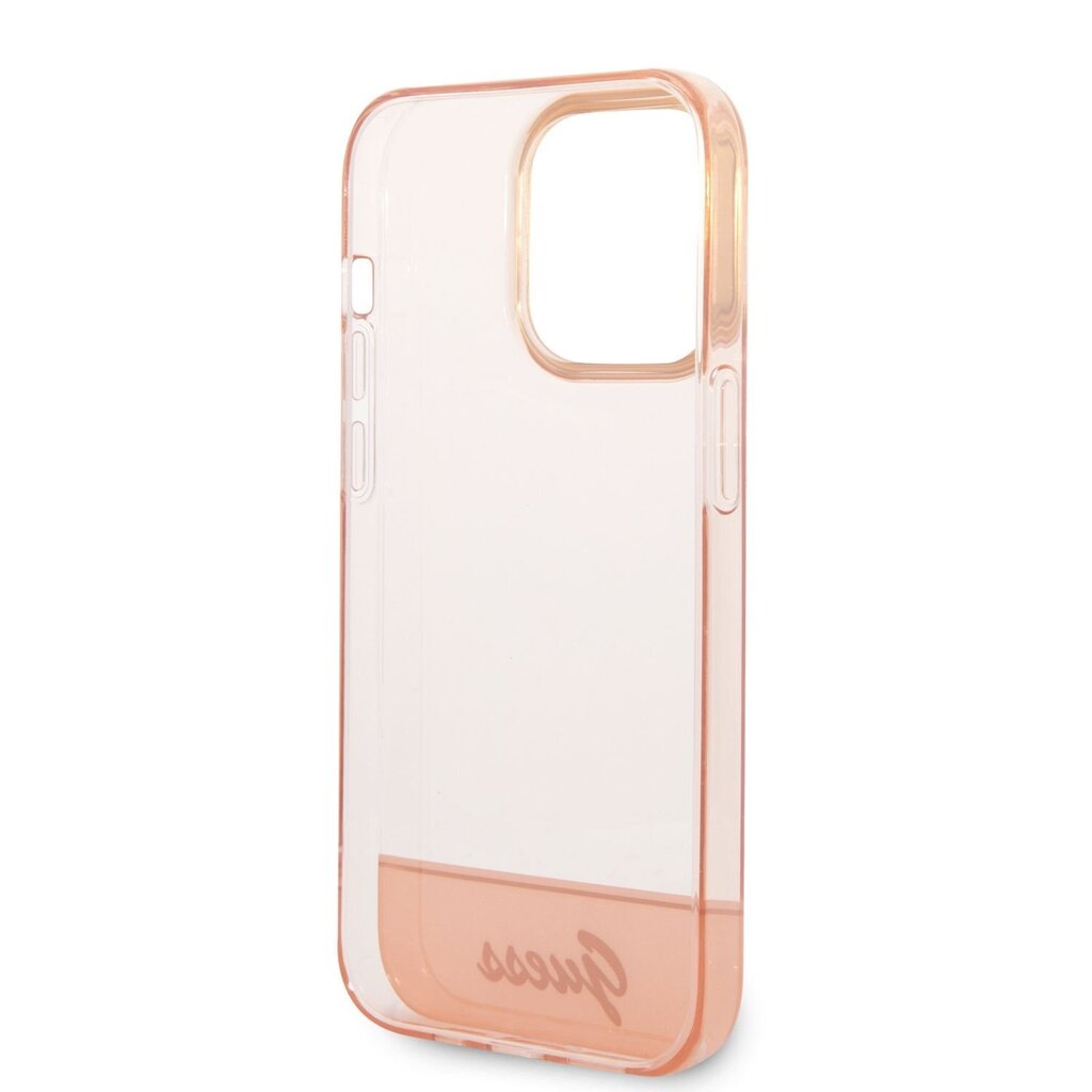 Guess PC/TPU Camera Outline Translucent Case for iPhone 14 Pro Pink цена и информация | Telefoni kaaned, ümbrised | kaup24.ee