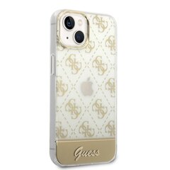 Guess PC/TPU Peony Glitter Script Logo Case for iPhone 14 Gold цена и информация | Чехлы для телефонов | kaup24.ee
