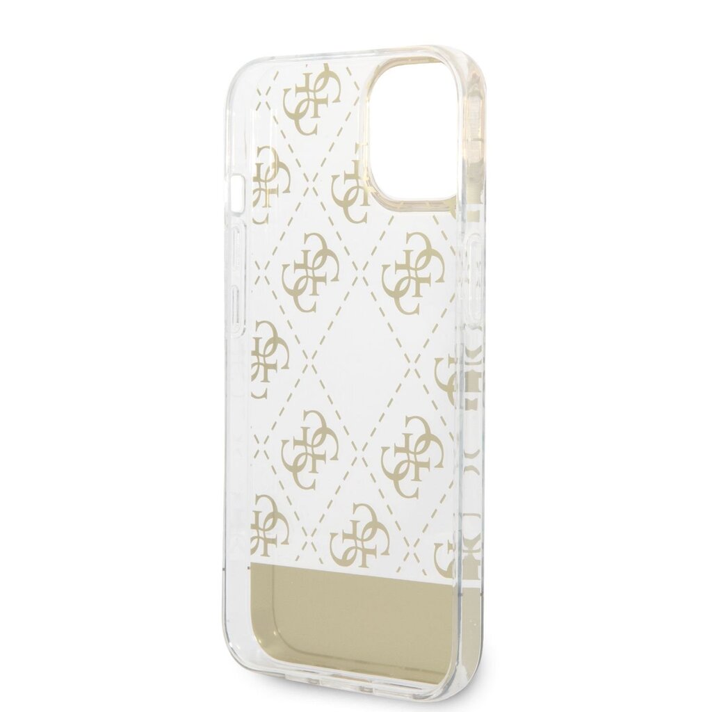 Guess PC/TPU Peony Glitter Script Logo Case for iPhone 14 Plus Gold hind ja info | Telefoni kaaned, ümbrised | kaup24.ee