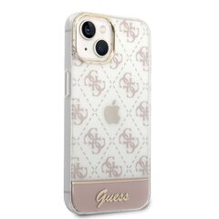 Guess PC/TPU Peony Glitter Script Logo Case for iPhone 14 Plus Pink hind ja info | Telefoni kaaned, ümbrised | kaup24.ee