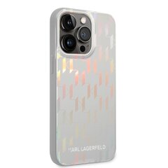 Karl Lagerfeld Iridescent Monogram Case для iPhone 14 Pro Silver цена и информация | Чехлы для телефонов | kaup24.ee