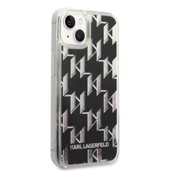 Karl Lagerfeld Monogram Liquid Glitter Case для iPhone 14 Plus Black цена и информация | Чехлы для телефонов | kaup24.ee