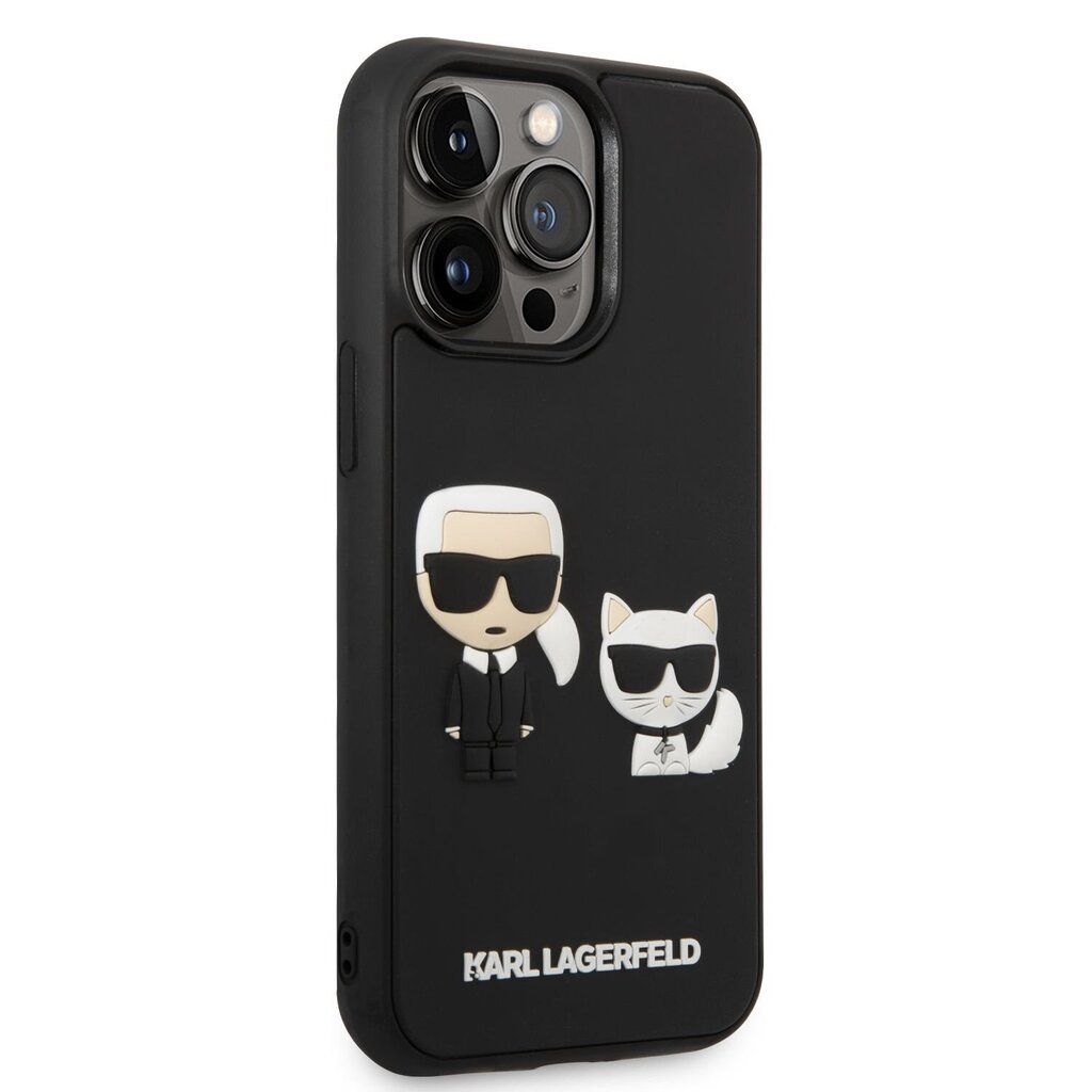 Karl Lagerfeld and Choupette 3D Case for iPhone 14 Pro Max Black hind ja info | Telefoni kaaned, ümbrised | kaup24.ee