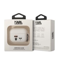 Karl Lagerfeld and Choupette Silicone Case for Airpods Pro White цена и информация | Аксессуары для наушников | kaup24.ee