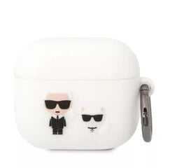 Karl Lagerfeld and Choupette Silicone Case для Airpods 3 White цена и информация | Амбушюры | kaup24.ee