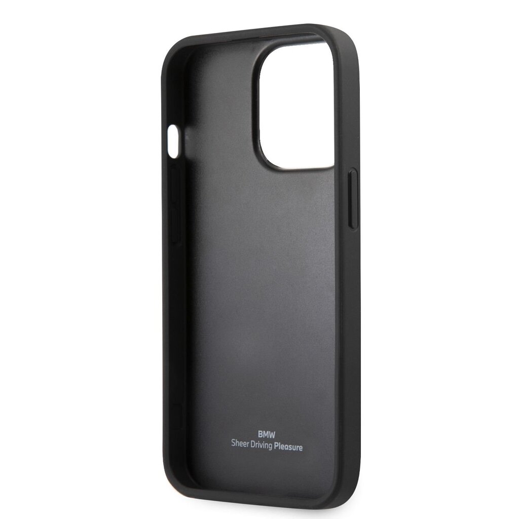 BMW Leather Hot Stamp Case for iPhone 14 Pro Max Black цена и информация | Telefoni kaaned, ümbrised | kaup24.ee