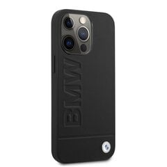 BMW Leather Hot Stamp Case for iPhone 14 Pro Max Black hind ja info | Telefoni kaaned, ümbrised | kaup24.ee