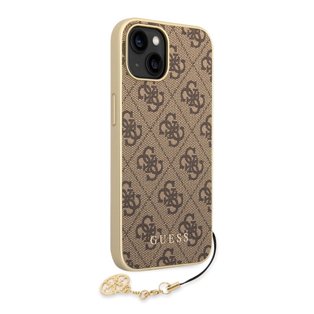 Guess 4G Charms Case for iPhone 14 Brown цена и информация | Telefoni kaaned, ümbrised | kaup24.ee