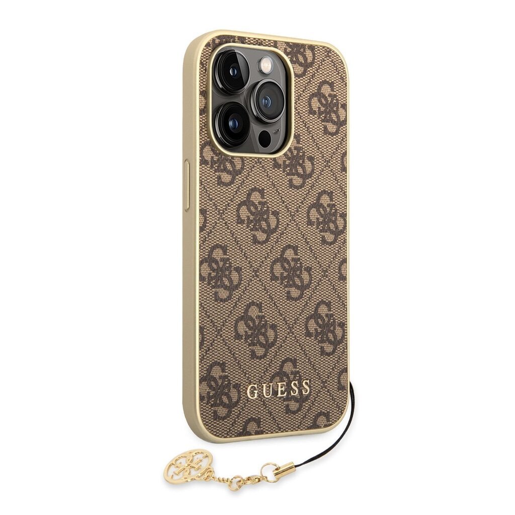 Guess 4G Charms Case for iPhone 14 Pro Max Brown цена и информация | Telefoni kaaned, ümbrised | kaup24.ee