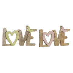 Dekoratiivkuju DKD Home Decor Love Mangopuit (30 x 3.5 x 18 cm) (2 pcs) hind ja info | Sisustuselemendid | kaup24.ee