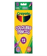 Värvilised pliiatsid Crayola, 12 tk. hind ja info | Kunstitarbed, voolimise tarvikud | kaup24.ee