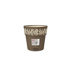 Lillepott Self-watering pot Gaia, pruun, plastmass (29 x 29 x 29 cm) hind ja info | Dekoratiivsed lillepotid | kaup24.ee