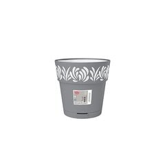 Lillepott Self-watering pot Gaia, hall, plastmass (25 x 25 x 25 cm) цена и информация | Вазоны | kaup24.ee