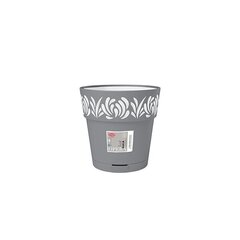 Lillepott Self-watering pot Gaia, hall, plastmass (19 x 19 x 19 cm) hind ja info | Dekoratiivsed lillepotid | kaup24.ee