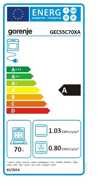 Gorenje GECS5C70XA hind ja info | Elektripliidid | kaup24.ee